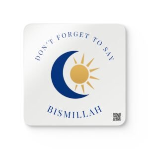 Don't forget to say Bismillah Cork Coaster Set — 4-Pack Mindful Tea & Coffee Coasters