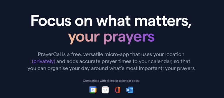 Add Salah Times to your digital calendar